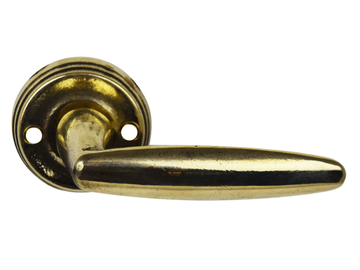 WING - Brass door handle on rose by GIARA ART DESIGN-BRONZE - view 2